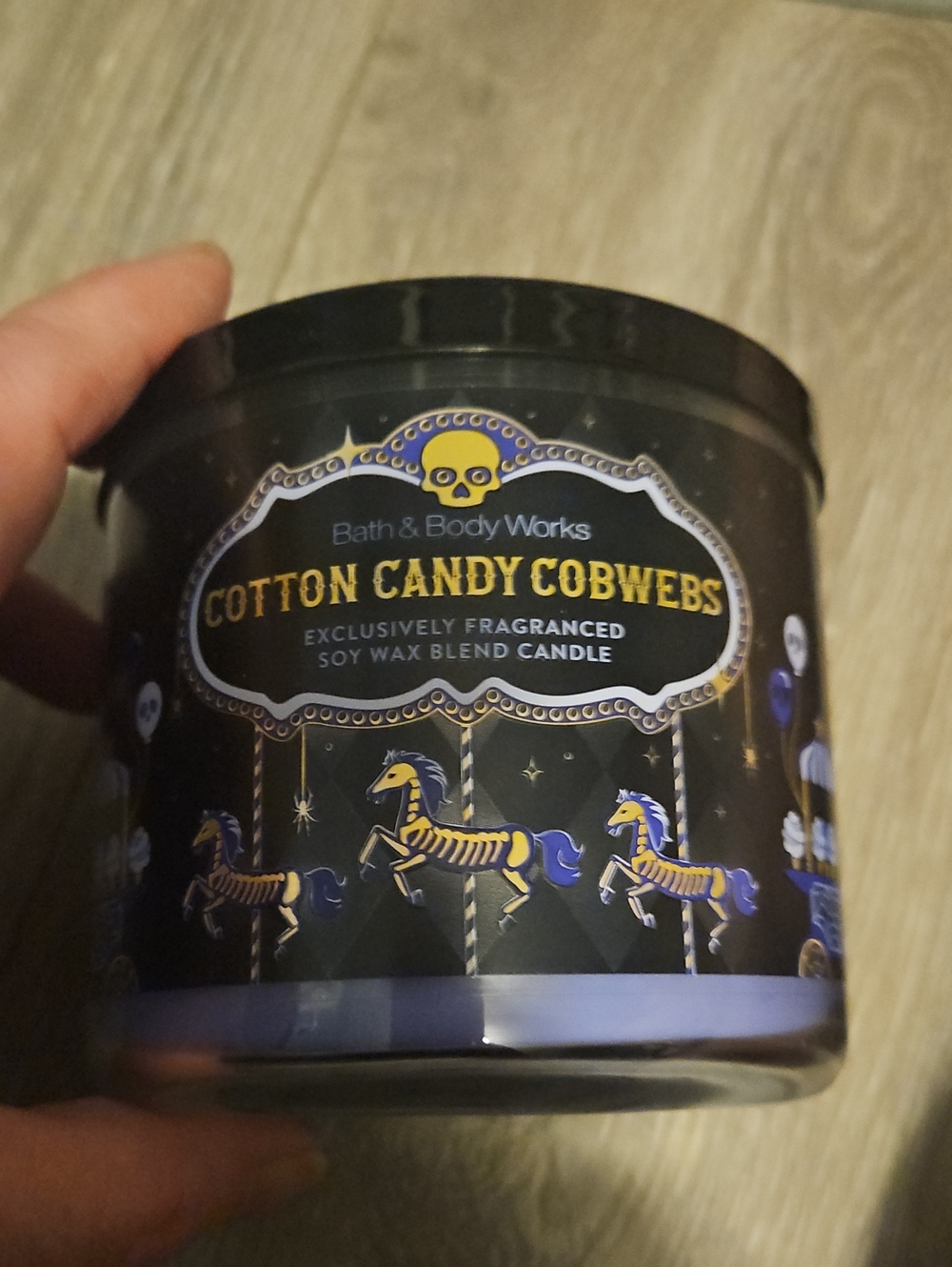 Bath & Body Works Cotton Candy Cobwebs Scented Candle - Purple
